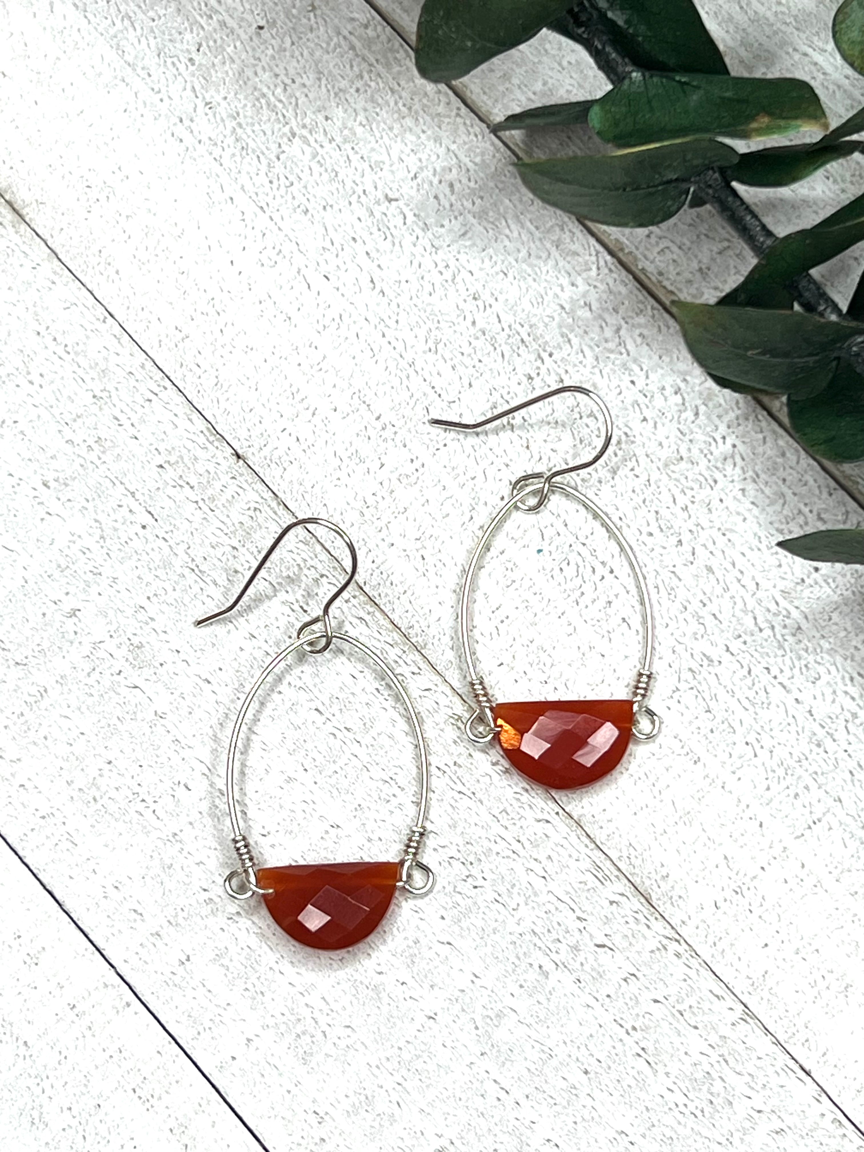 Deals Carnelian Earrings - Sterling SIlver