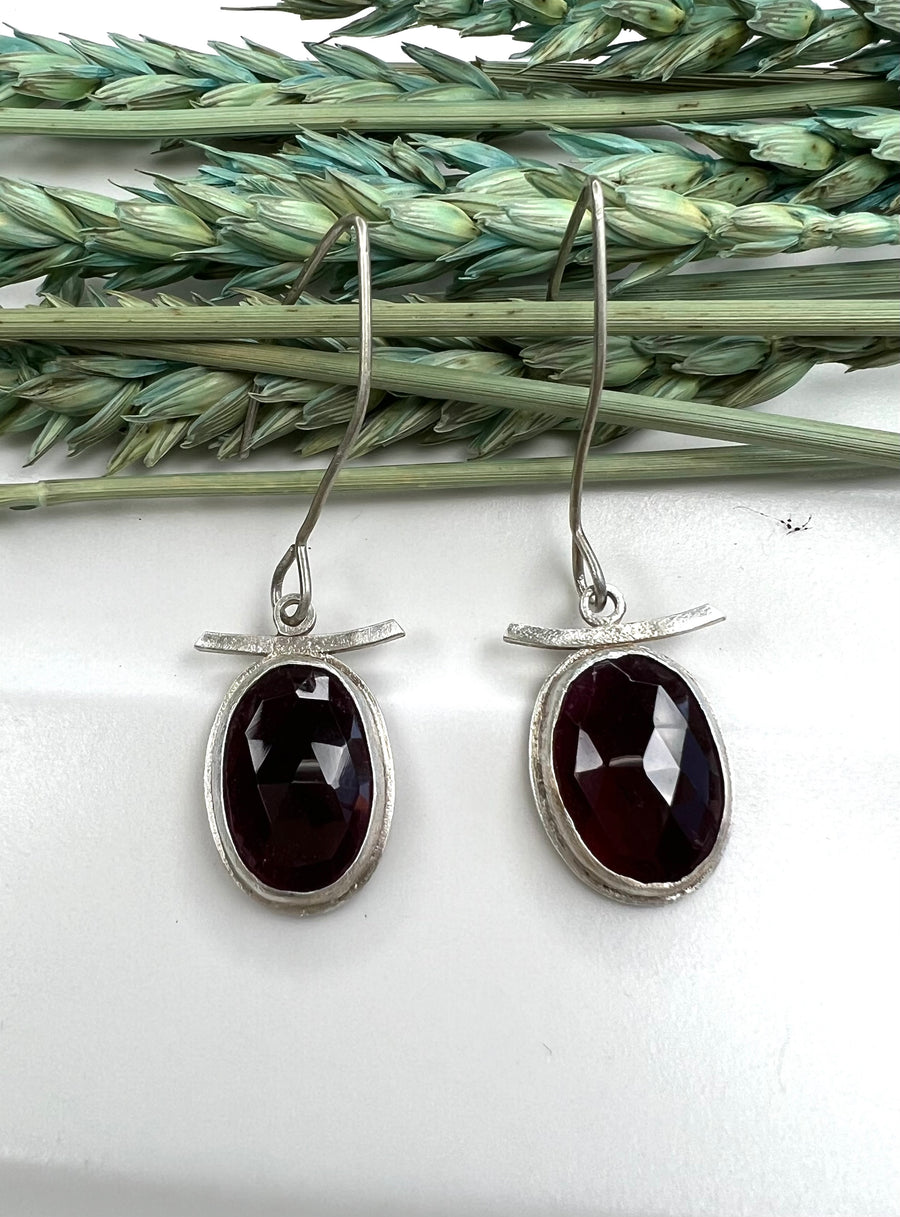 One of a Kind - Ethically Sourced Garnet Earrings