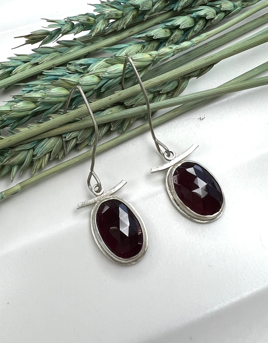 One of a Kind - Ethically Sourced Garnet Earrings