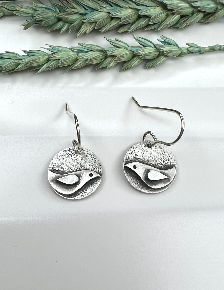 How Does Your Garden Grow - Bird Disc Earrings