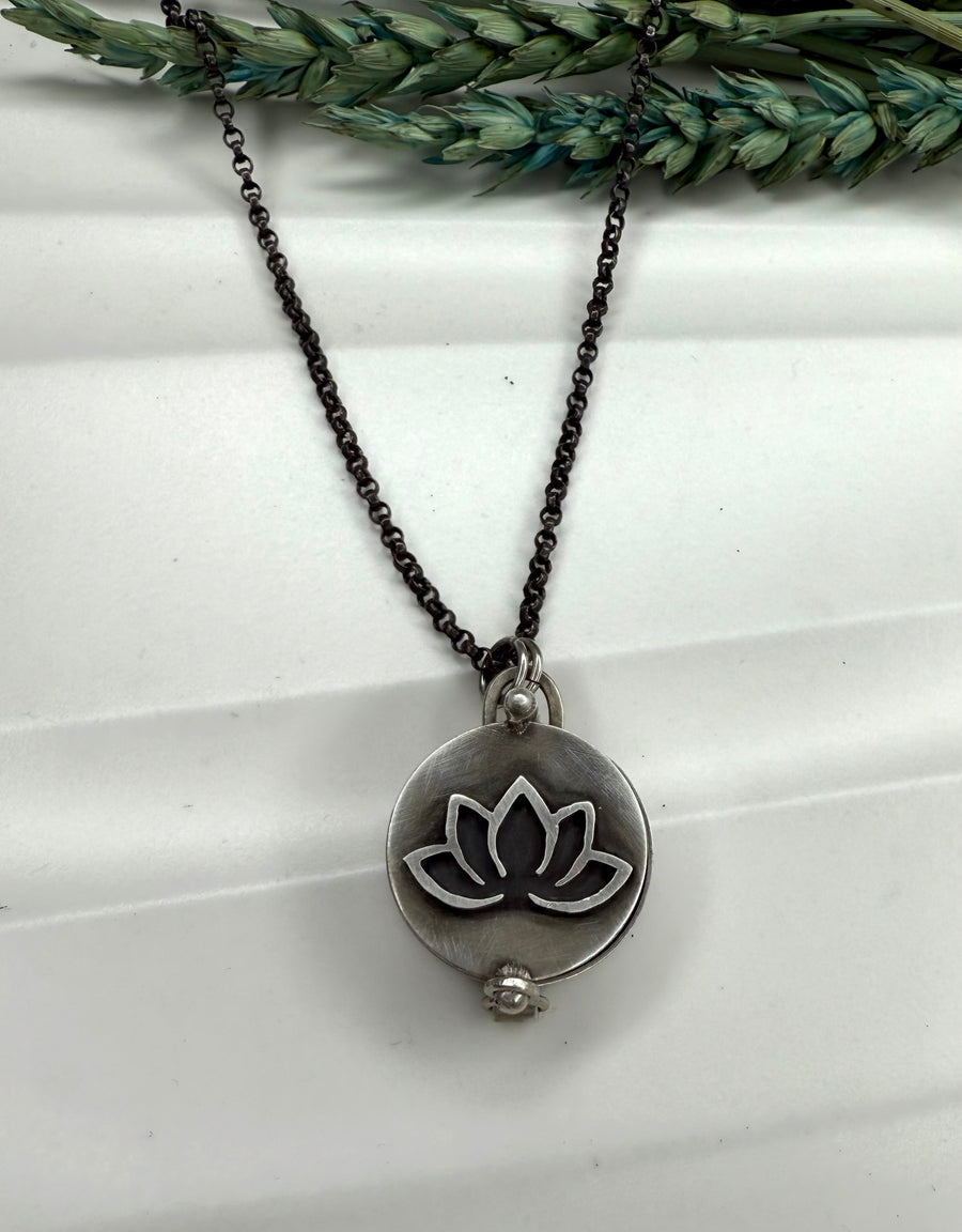 One of a kind - Lotus Blossom Locket