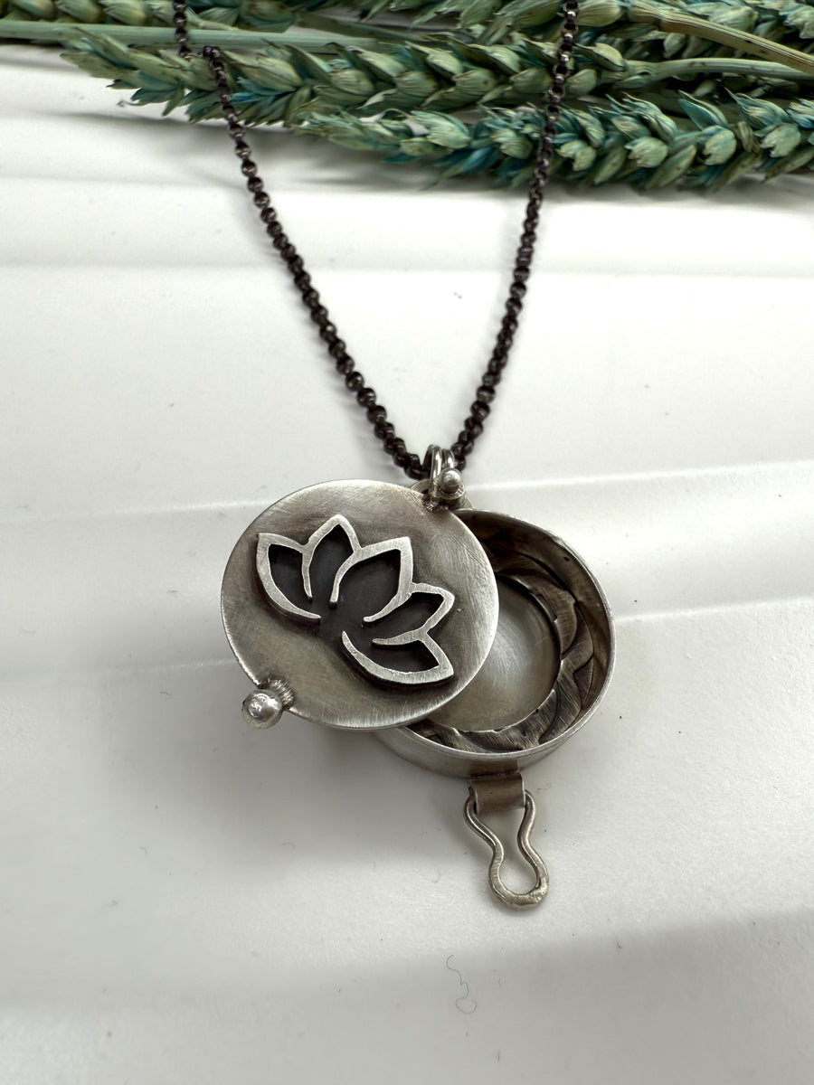 One of a kind - Lotus Blossom Locket