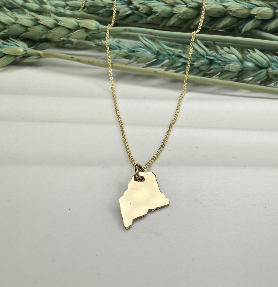 14k Gold Maine Pendant