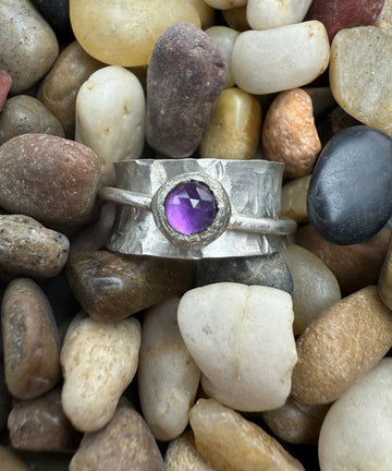 One of a Kind - Amethyst Spinning Ring Size 8.5