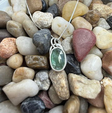 One of a Kind - Simple Green Kyanite Pendant