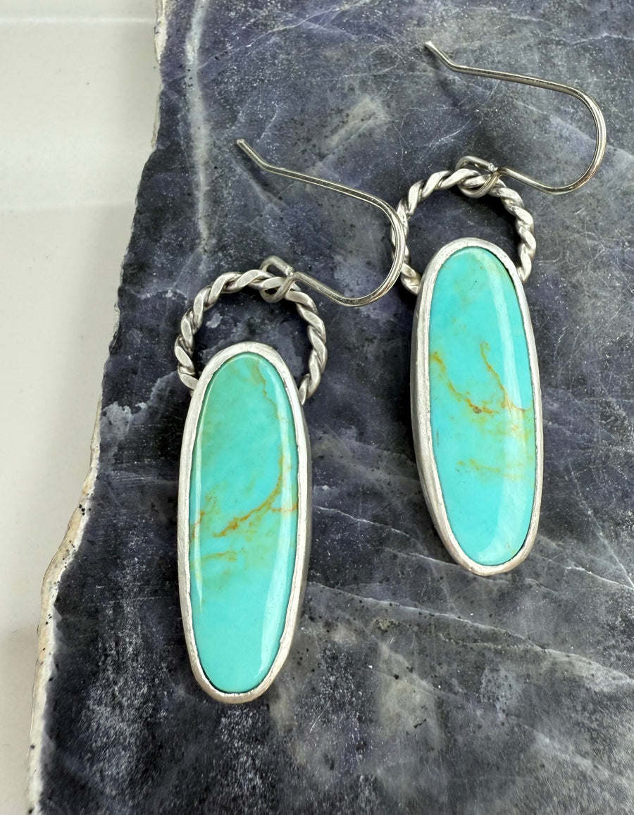 One of a Kind - Kingman Turquoise Earrings