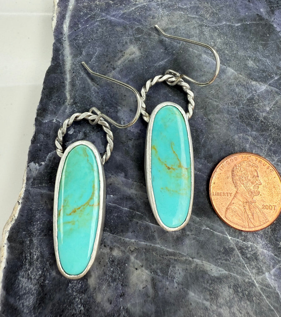 One of a Kind - Kingman Turquoise Earrings