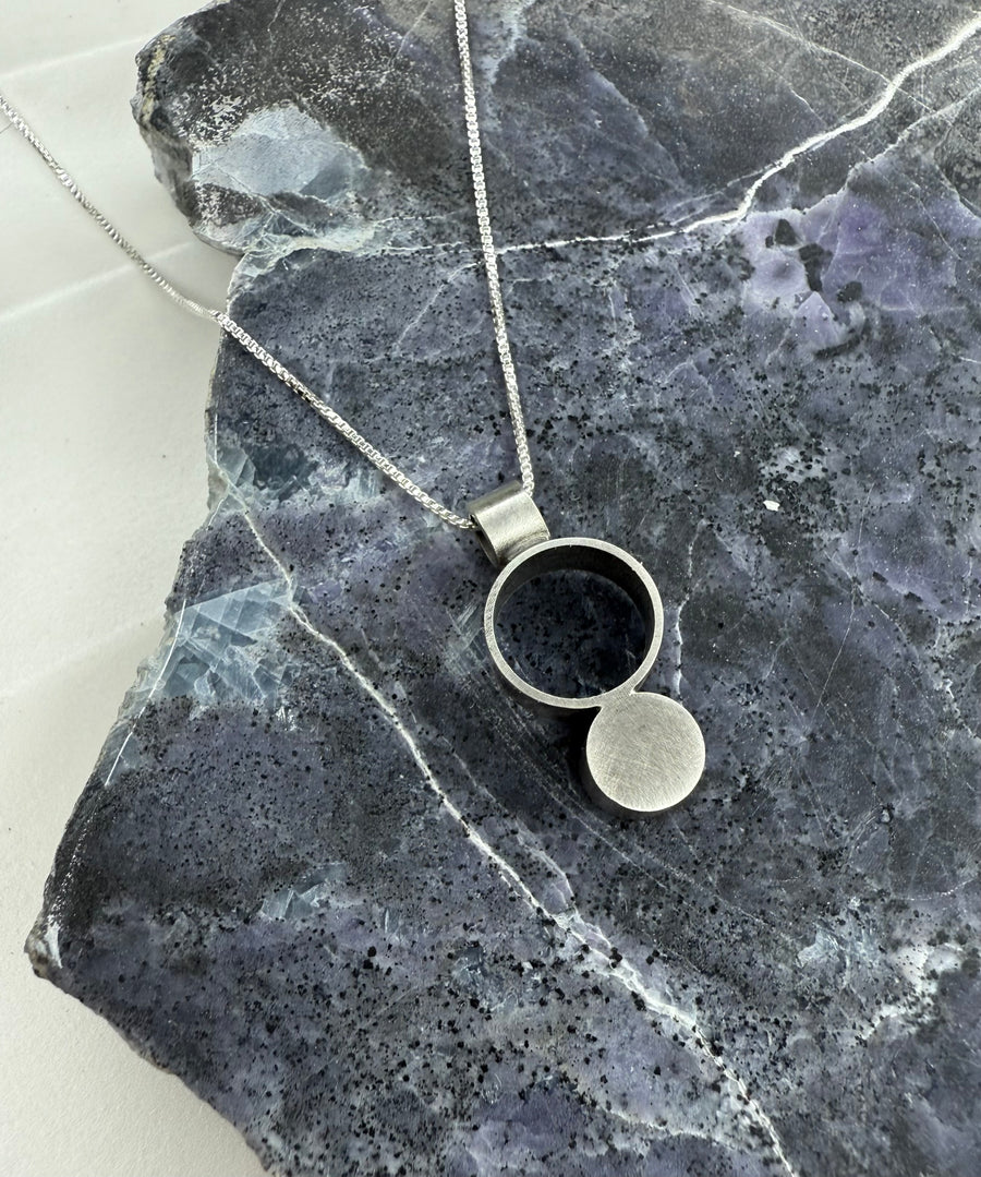 Minimalism Collection - Button Tube Necklace