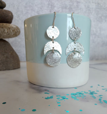 Botanicals Collection - Contemporary Sterling Silver Earrings - V6 - MARTINIJewels